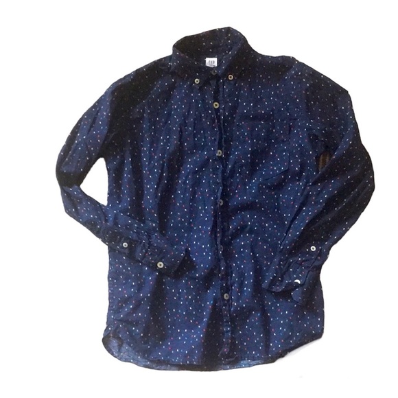 🎄Perfect for Christmas! Gap boys button down w/holiday lights - Picture 2 of 5